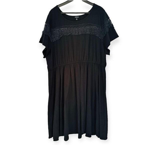 Torrid Black Crochet Knit Casual Short Sleeve Dress Size 4X - Picture 1 of 6